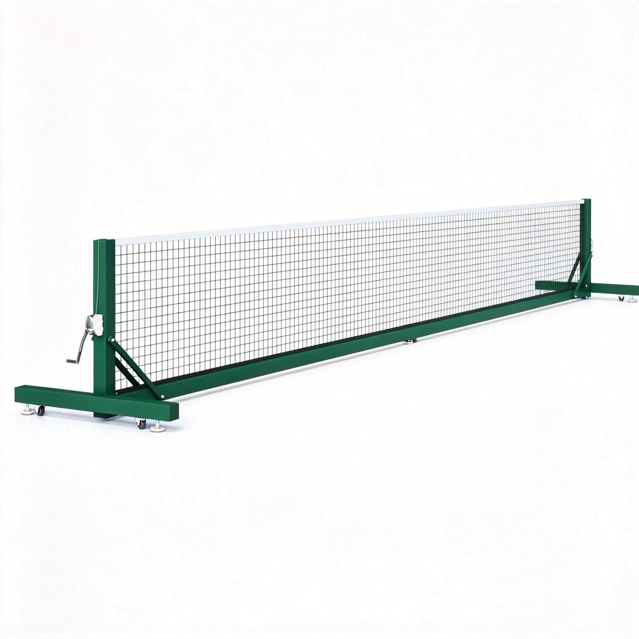 Green steel pickleball net